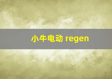 小牛电动 regen